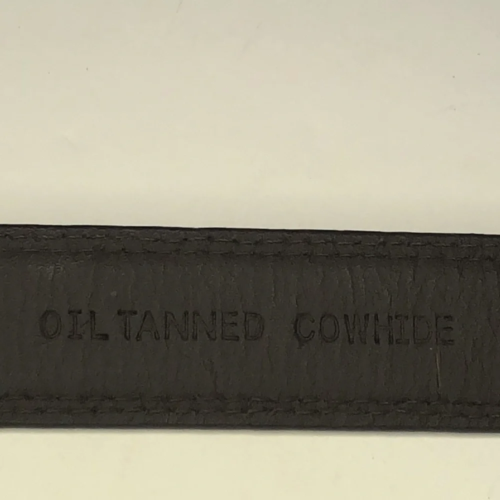 Canterbury Brown Silver Oil Tanned Cowhide Leather Belt size 40